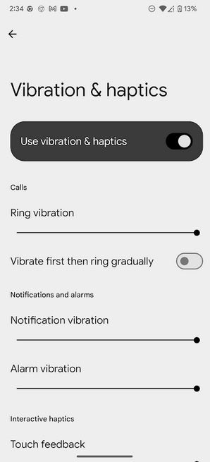 Pixel users can usually control the intensity of the haptics on their phone through the Settings app. | Image credit-PhoneArena - Once one of the best features on a Pixel, users now complain that an update has ruined it