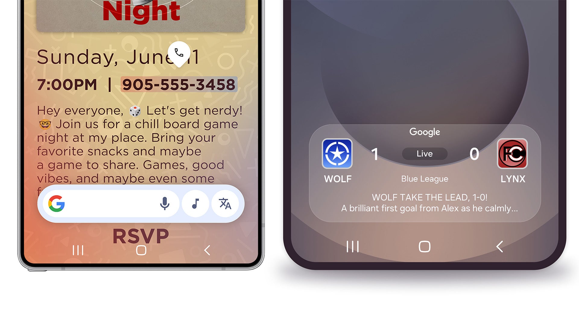Circle to Search and Now Bar (Image by Samsung and Google) - Samsung Galaxy S25 Ultra vs iPhone 16 Pro Max: A popularity contest