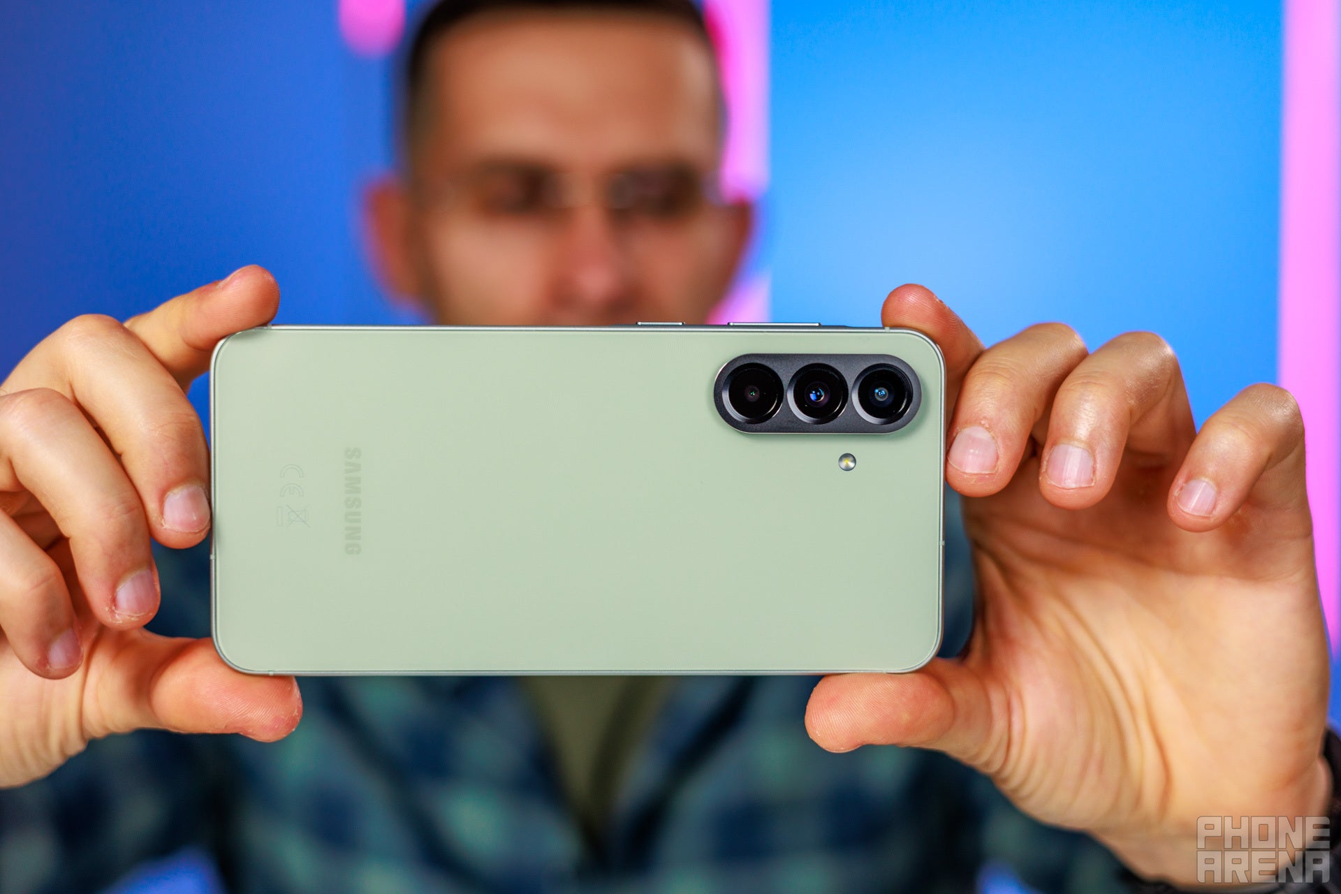 The familiar triple-camera setup (Image by PhoneArena) - Samsung Galaxy A56 5G Review: A mid-range contender approaches